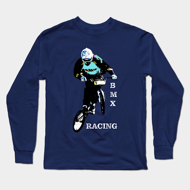 bmx Long Sleeve T-Shirt by rickylabellevie